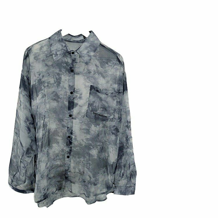 Y2K Tie-Dye Korean Shirt - Retro 90s Grunge Summer Outfit, Y2K Fashion Top