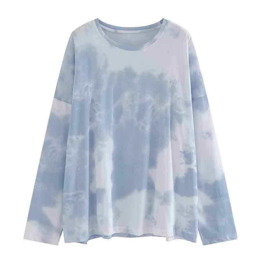 Y2K Tie-Dye Long Sleeve T-Shirt - Retro 90s Grunge, Summer Outfits, Pastel Goth