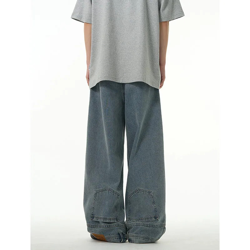 Y2K Vintage Blue Jeans: Baggy Streetwear High Waist Denim Trousers