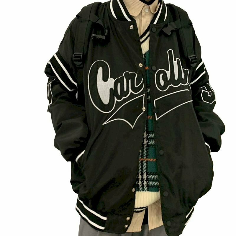 Y2K Vintage College Style Jacket - 90s Grunge, Retro, Summer Outfits, Y2K Fashion Essentials