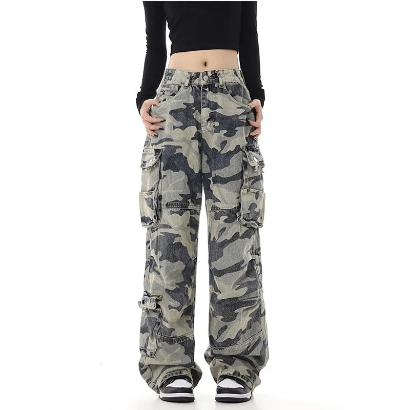 Y2K Vintage High Waist Grunge Denim Jeans - Women's Street Style Fashion