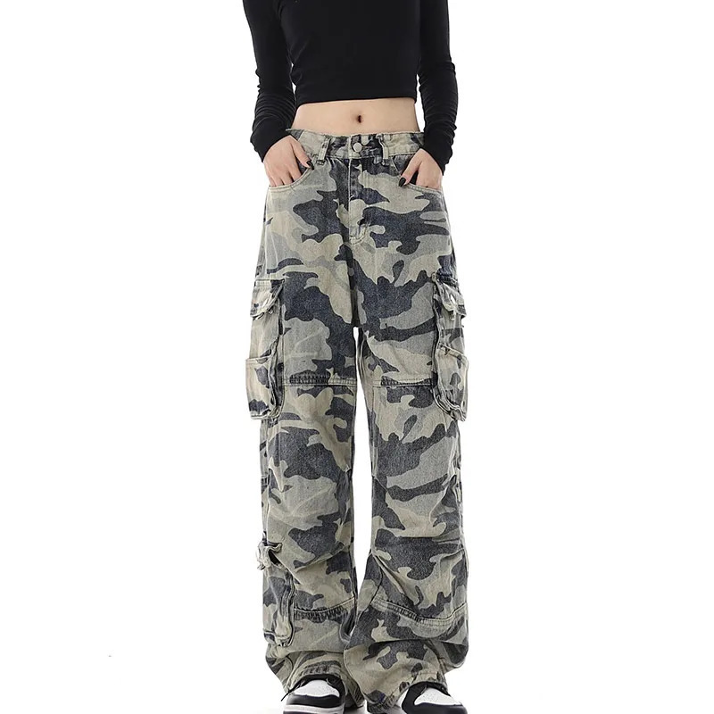 Y2K Vintage High Waist Grunge Denim Jeans - Women's Street Style Fashion