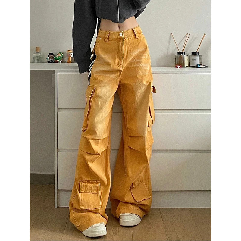 Y2K Vintage High Waist Jeans - Women's Retro Streetwear Denim Trouser