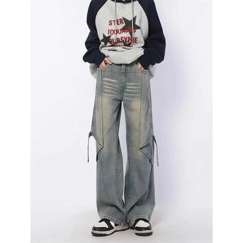 Y2K Vintage High Waist Loose Jeans Pants - Harajuku Style