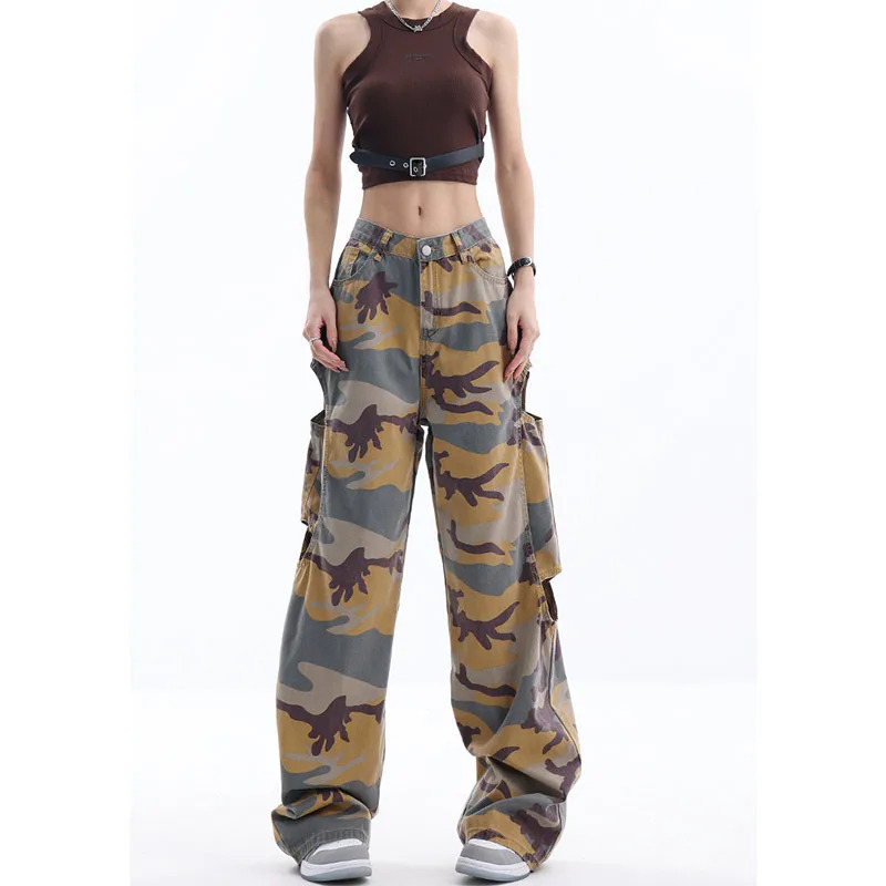 Y2K Vintage High Waist Straight Jeans - Grunge Denim Trouser