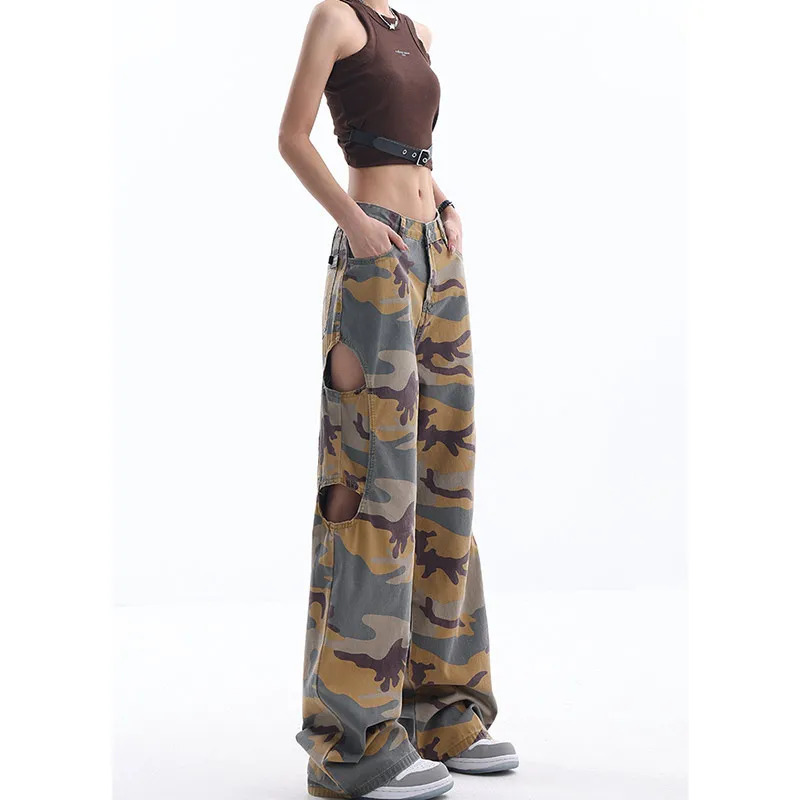 Y2K Vintage High Waist Straight Jeans - Grunge Denim Trouser