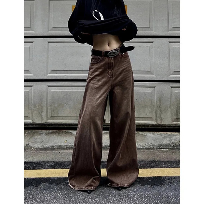 Y2K Vintage High Waist Wide Leg Denim Trouser