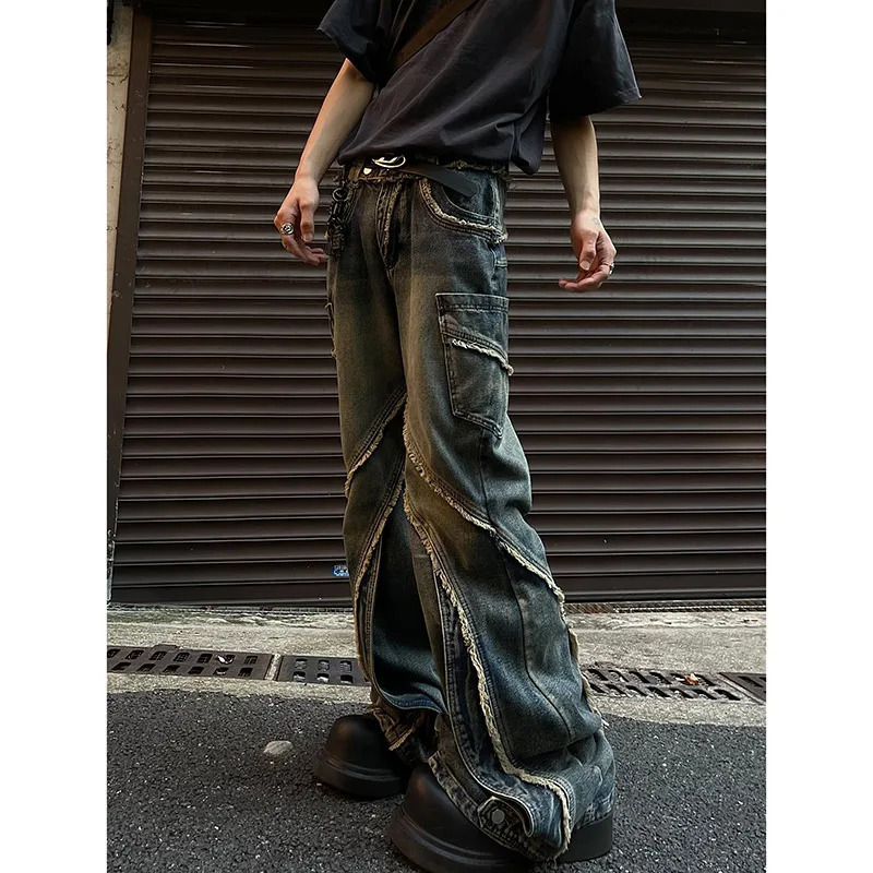 Y2K Vintage High Waist Wide Leg Jeans - American Street Style Fashion