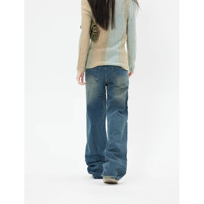 Y2K Vintage High-Waisted Wide Leg Jeans - Street Style Fashion Statement