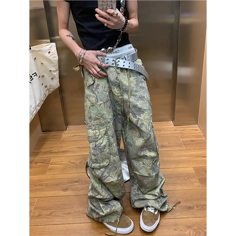 Y2K Vintage Street Style Wide Leg Cargo Pants for Women