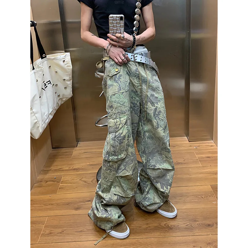 Y2K Vintage Street Style Wide Leg Cargo Pants for Women