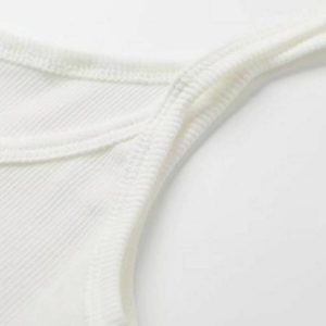 Y2K White Tank Top - Retro 90s Fashion, Grunge, Summer Outfits, Baby Tees, Club